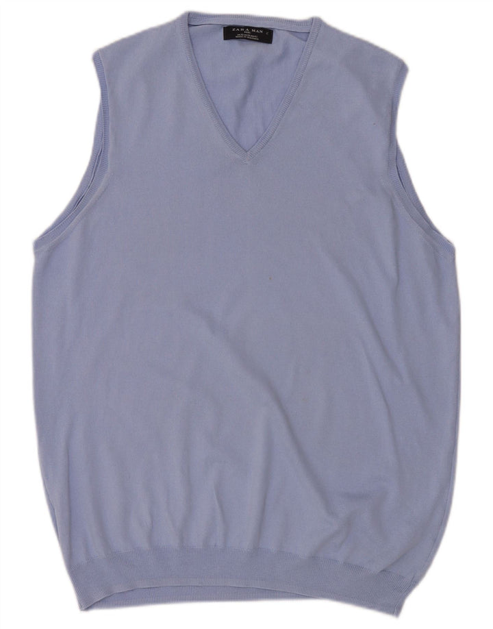 Zara Débardeur Gilet Homme XL Bleu