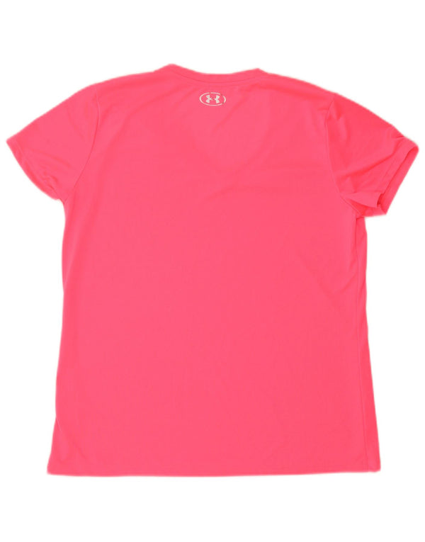 UNDER ARMOUR T-shirt Heat Gear pour femme UK 16 Large Rose