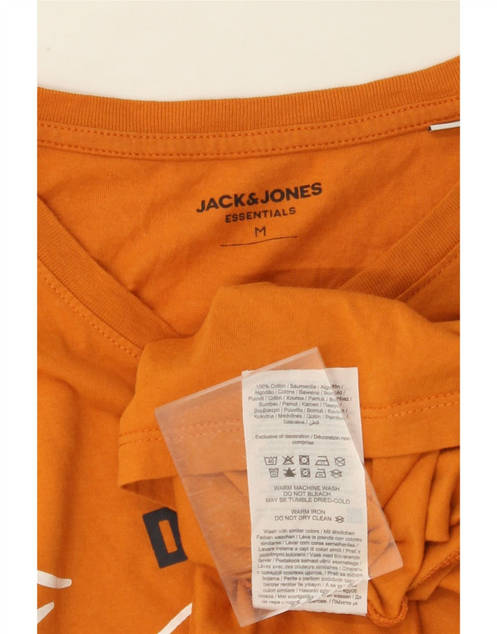 JACK & JONES T-Shirt Graphique Homme Orange Moyen Coton