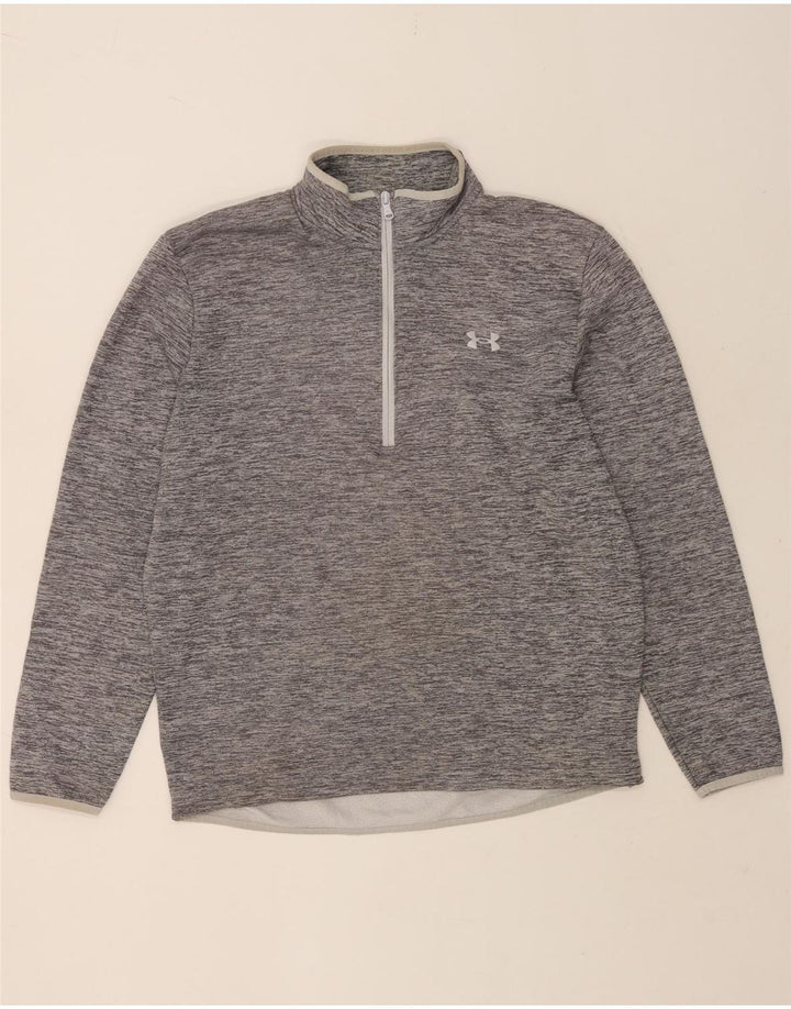 Under Armour Sweat Zip Neck Homme Gris Moyen Moucheté Polyester