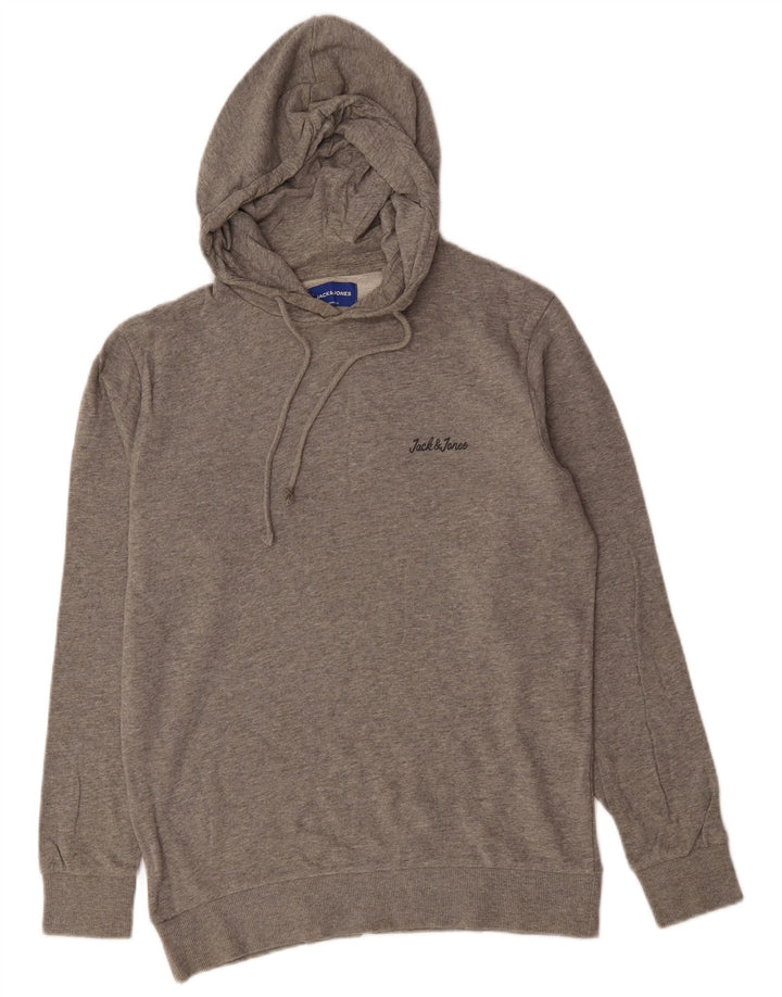 JACK & JONES Pull à Capuche Homme Gris Moyen Moucheté Coton