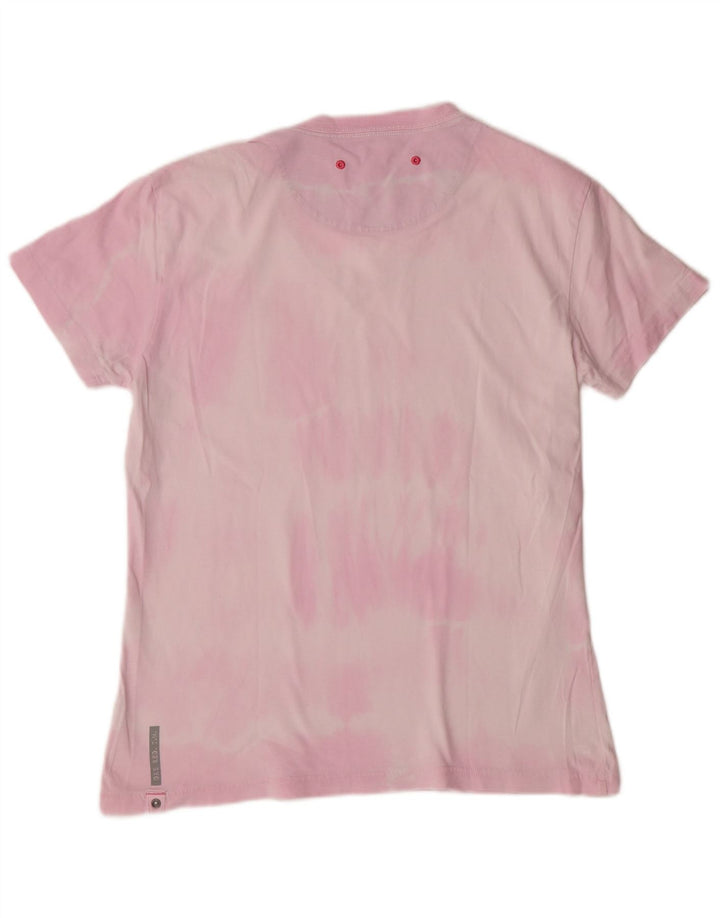 Gas T-Shirt Homme UK 14 Coton Rose Moyen Tie Dye