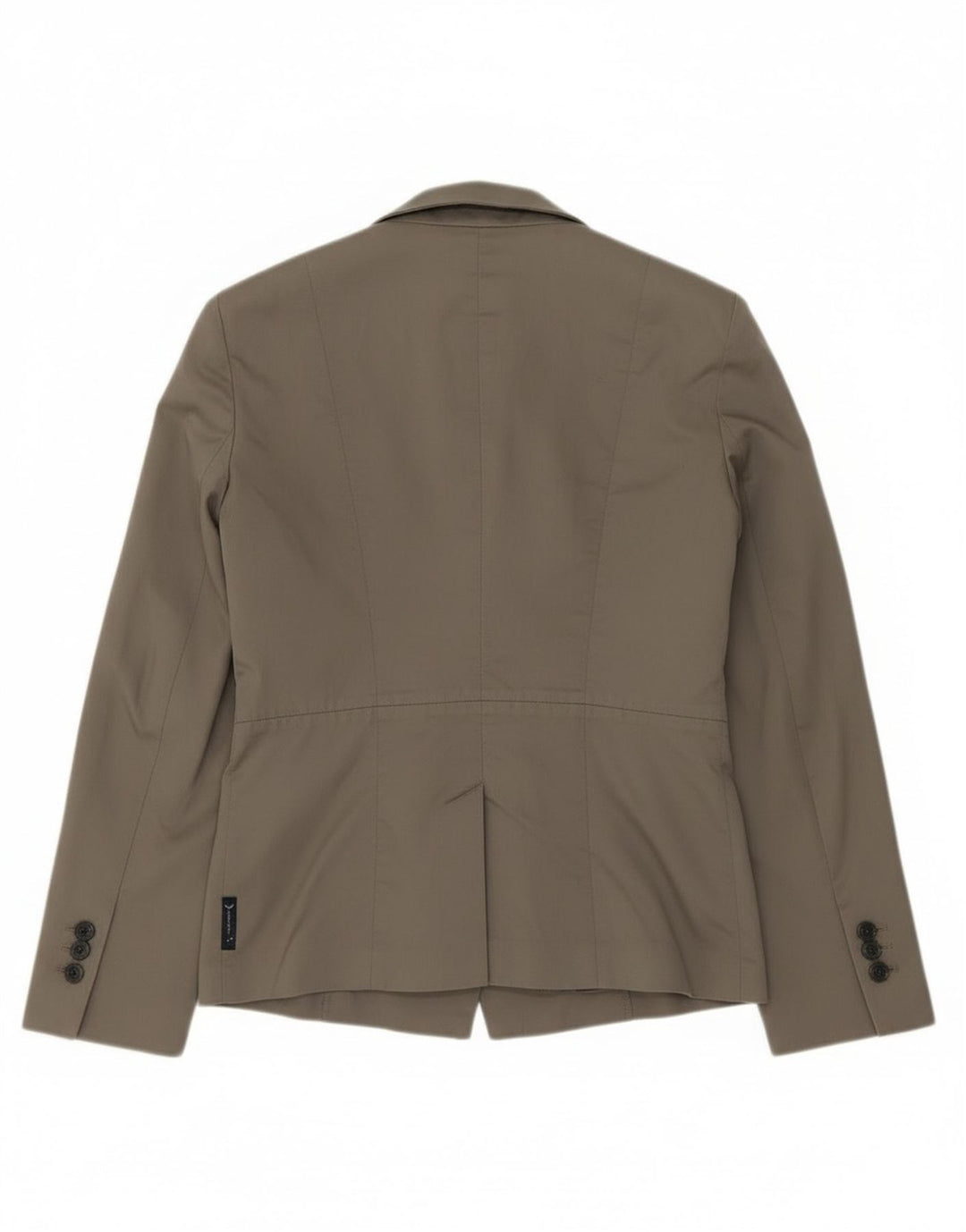 Armani Jeans Veste Blazer 2 Boutons Femme EU 40 Coton Gris Moyen