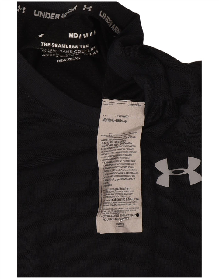 Under Armour Tee-Shirt Heat Gear Homme Gris Moyen Rayé Polyester