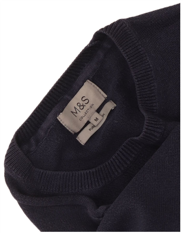 Marks & Spencer Pull col rond homme bleu marine moyen coton