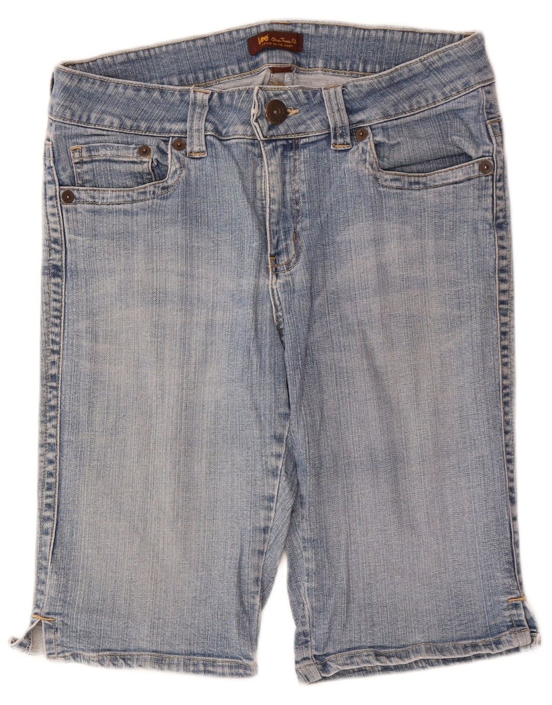 LEE Short en jean pour femme US 11/12 Large W32 Bleu Coton