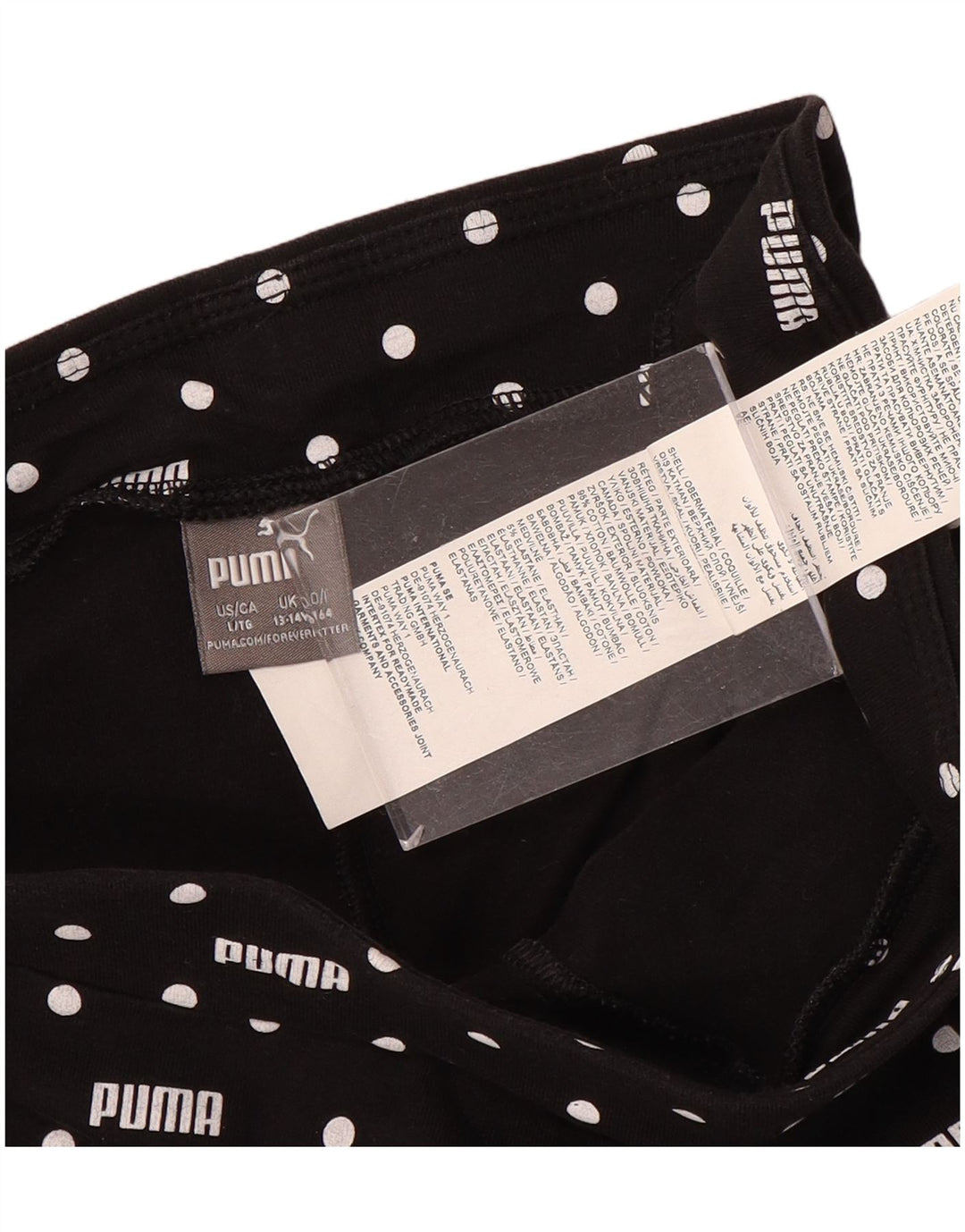 PUMA Legging graphique fille 13-14 ans Noir à pois en coton