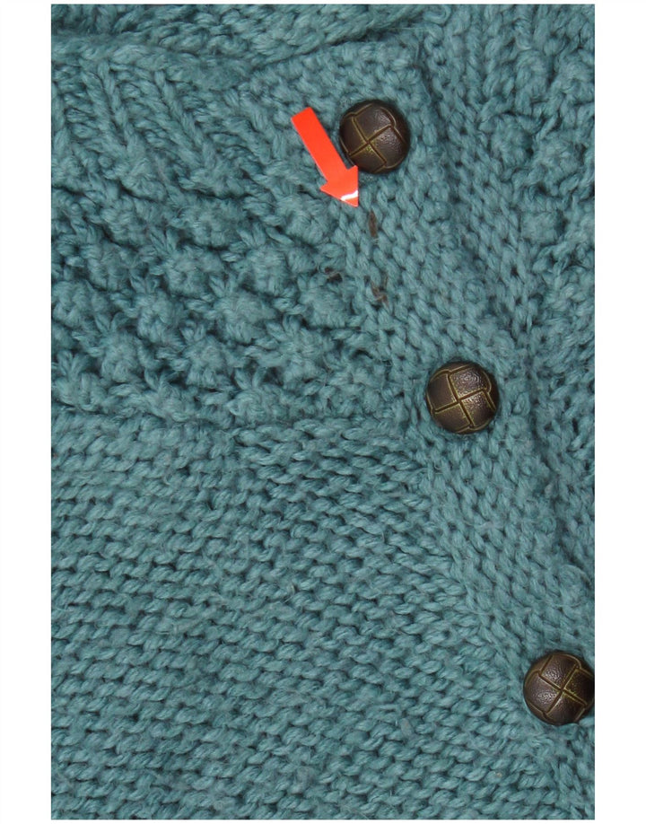Fat Face Cardigan Pull Femme UK 8 Petit Bleu Acrylique