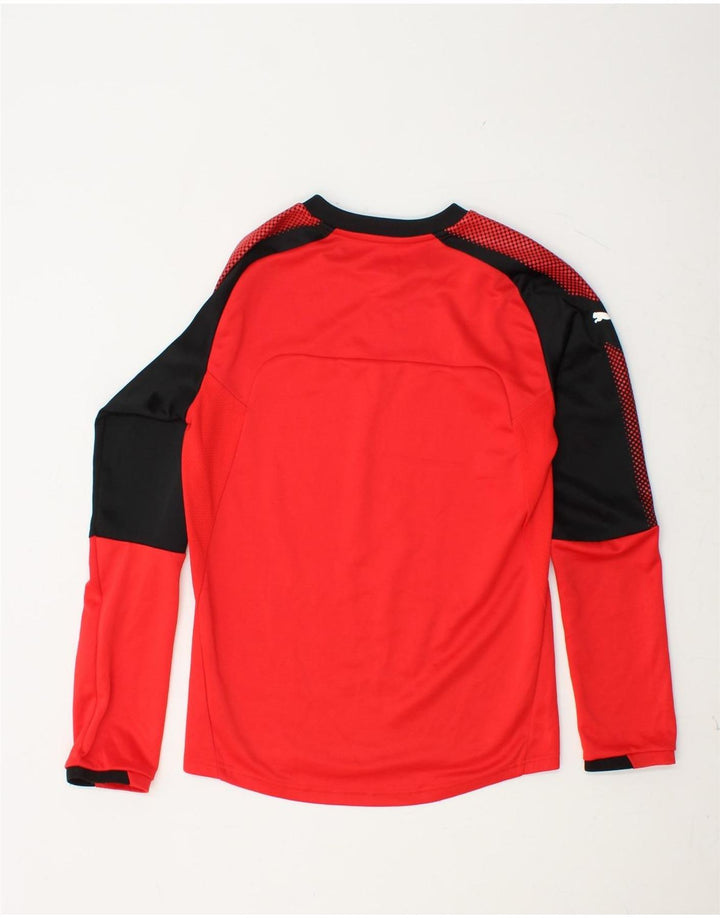 PUMA Haut graphique à manches longues pour hommes, XS, rouge, polyester color block