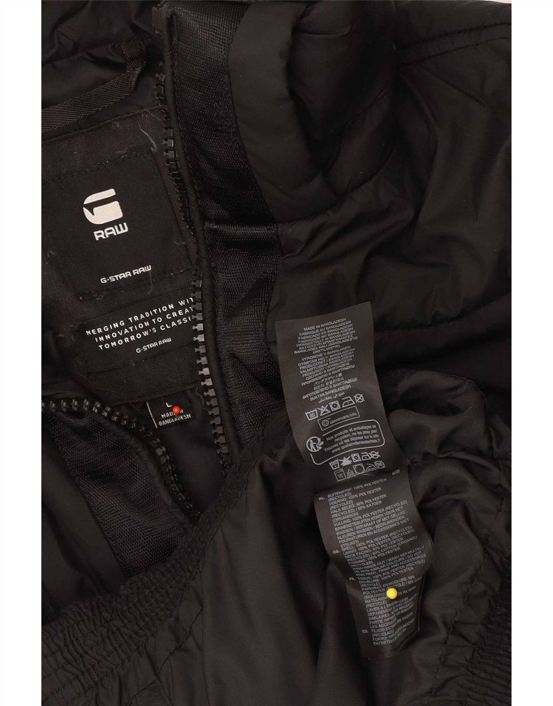 G-Star Veste matelassée pour femme UK 16 Large Noir Polyester