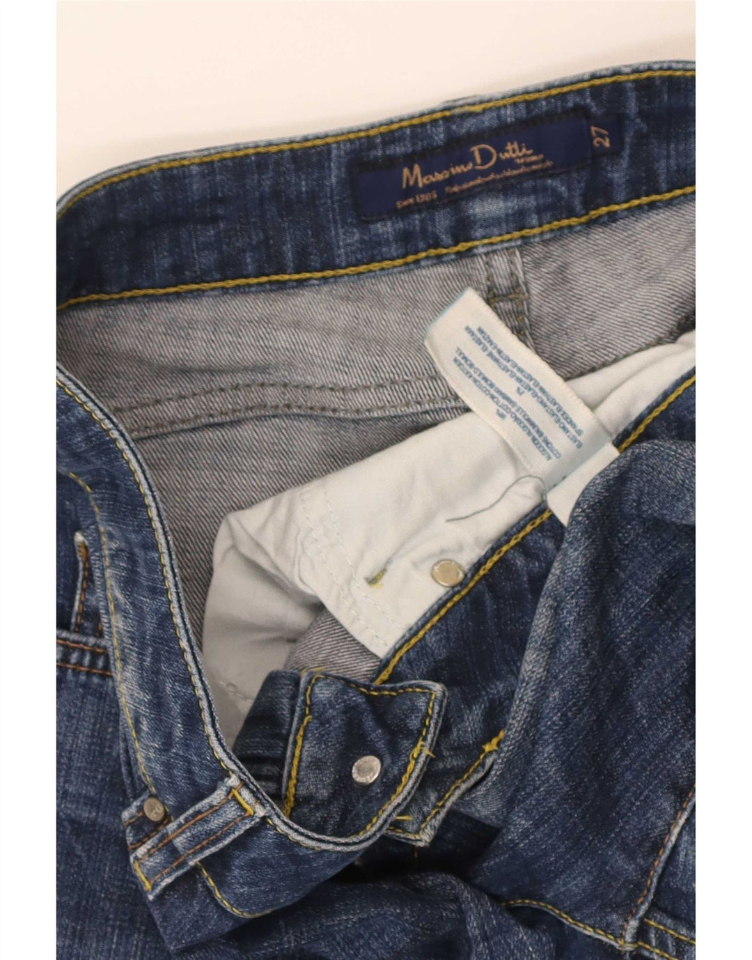 Massimo Dutti Jean court W27 L25 en coton bleu pour femme