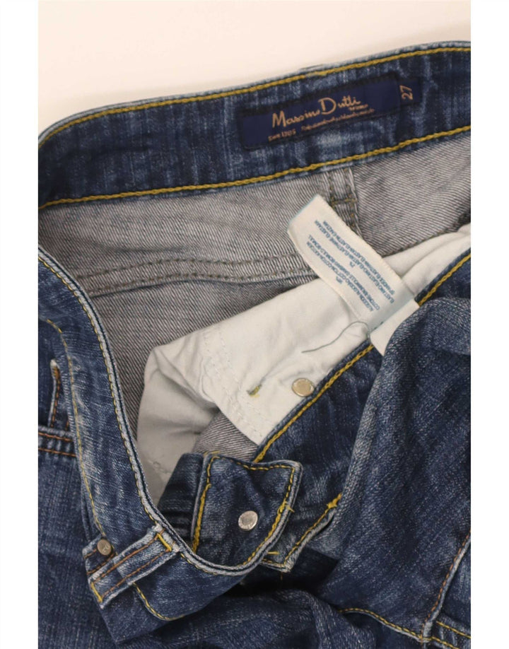Massimo Dutti Jean court W27 L25 en coton bleu pour femme