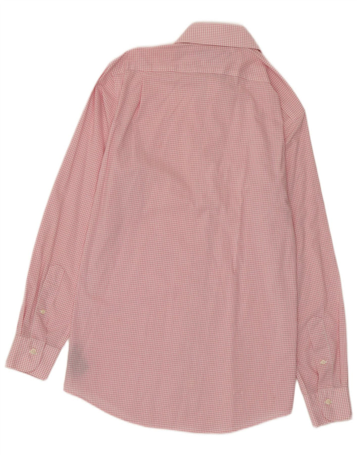 Ralph Lauren Chemise ajustée pour homme Taille 15 38 Coton à carreaux rose moyen