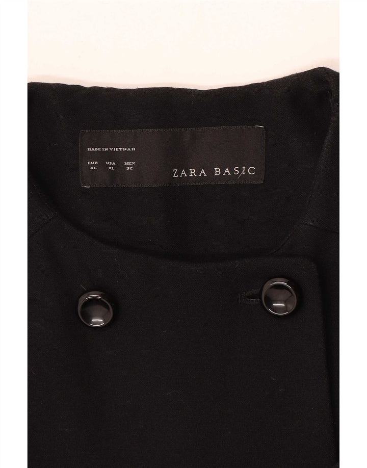 Zara Manteau croisé pour femme UK 18 XL Noir
