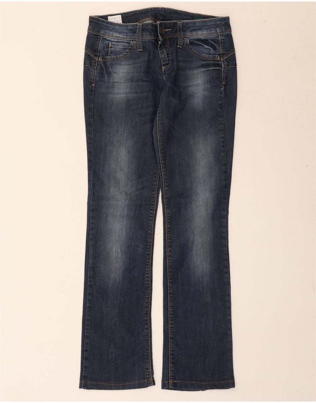 Benetton Jean Bootcut Femme W28 L30 Bleu