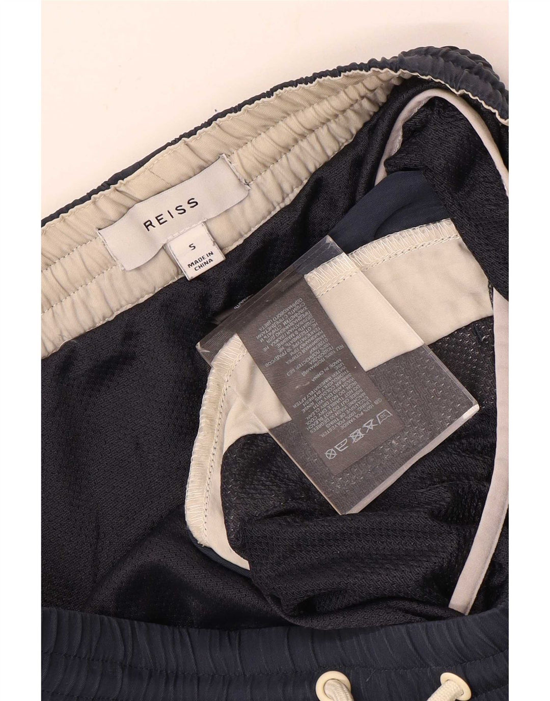 Reiss Short de Bain Homme Petit Bleu Marine Colorblock Polyester