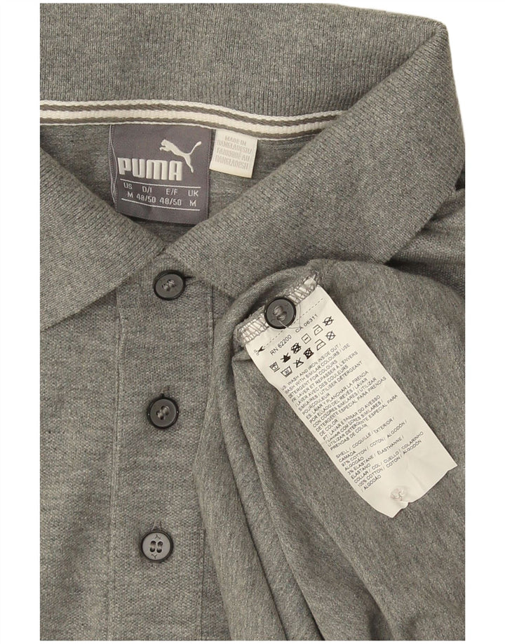 Puma Polo Homme Gris Moyen Coton