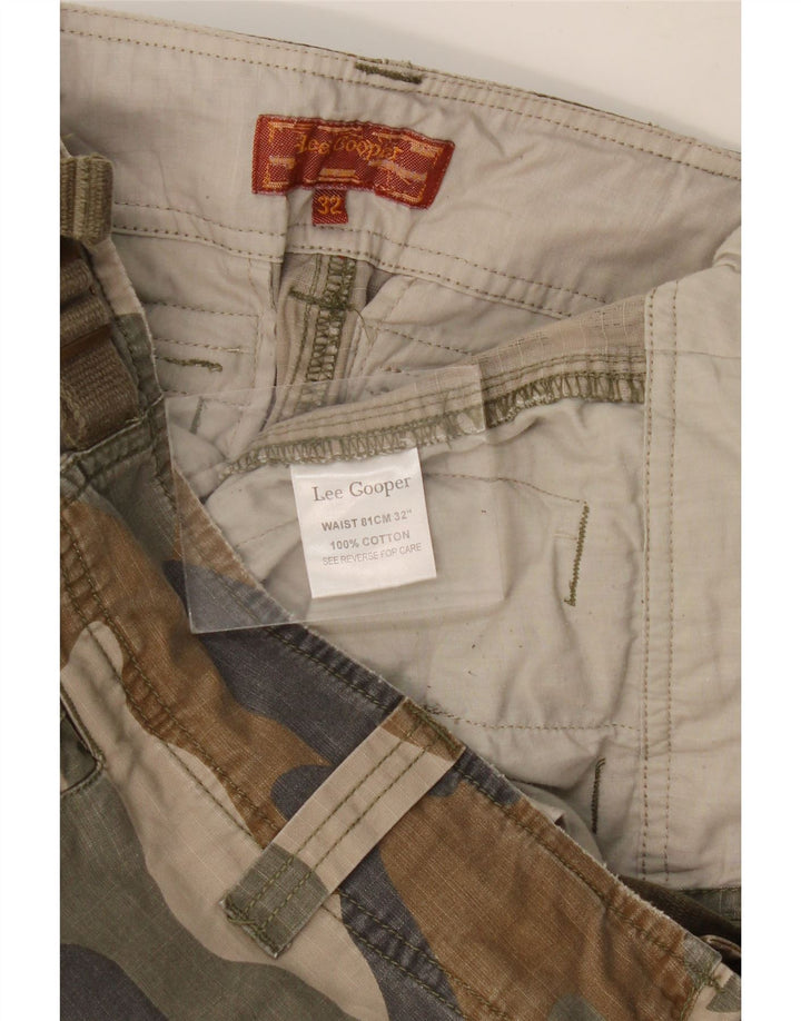LEE Short Cargo Homme W32 Kaki Moyen Camouflage Coton