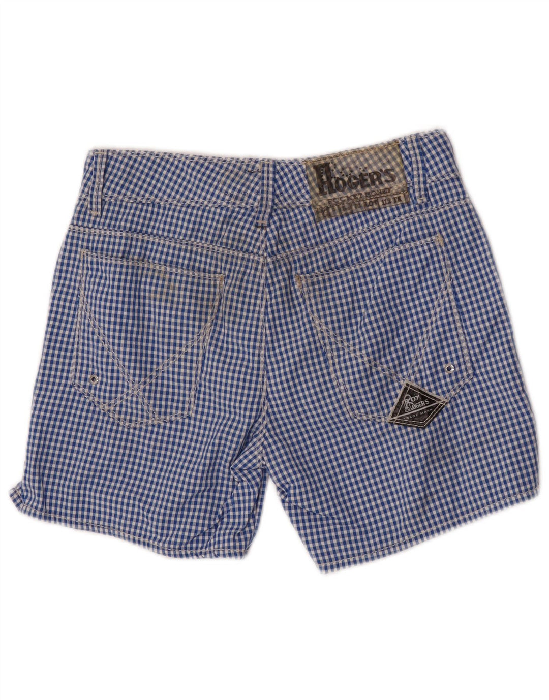 Roy Rogers Short Chino Garçon 11-12 Ans W26 Bleu Vichy Polyamide