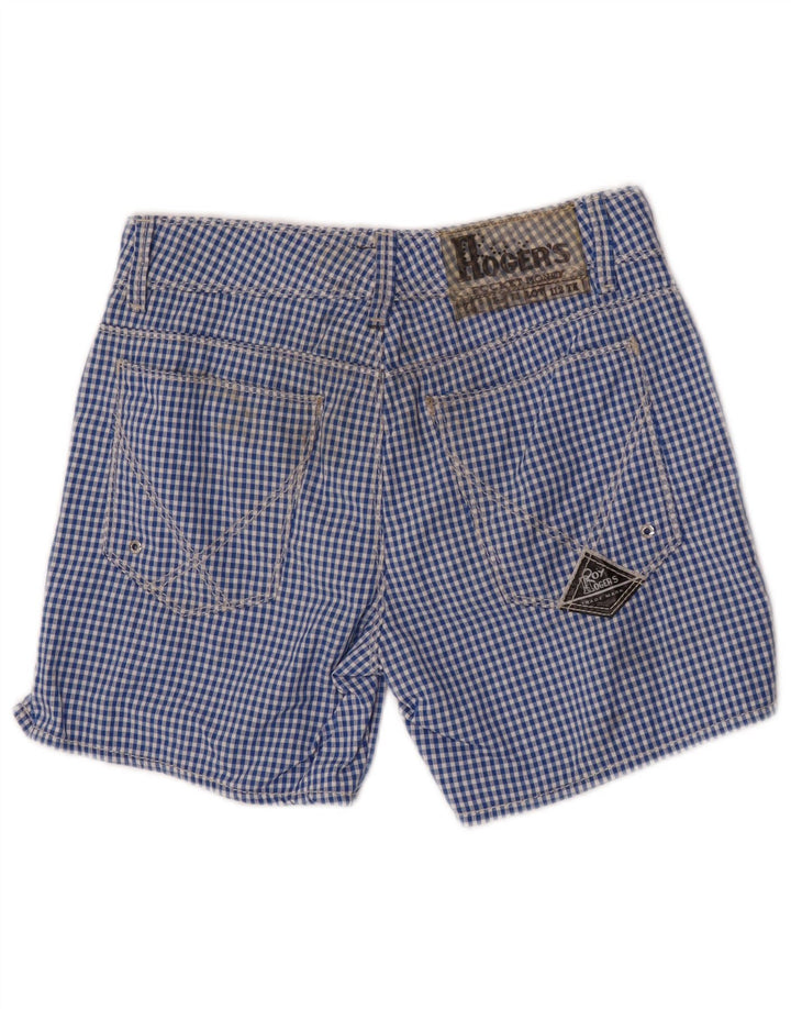 Roy Rogers Short Chino Garçon 11-12 Ans W26 Bleu Vichy Polyamide