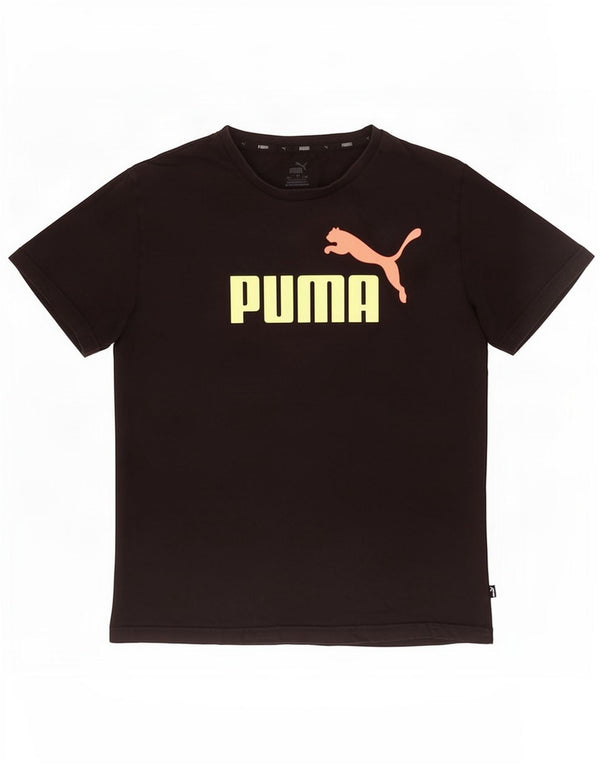 Puma T-Shirt Graphique Homme Noir Moyen Coton