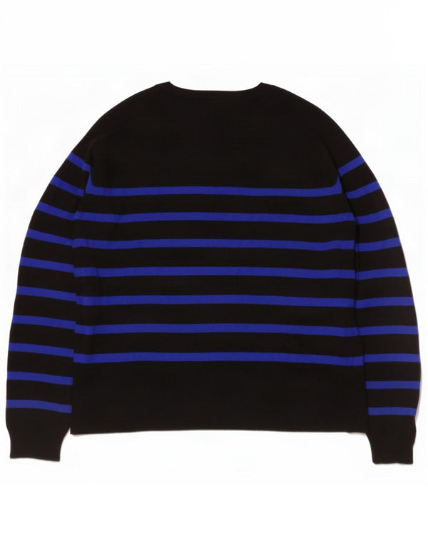 Zara Pull ras du cou pour femme UK 10 Petit rayé noir