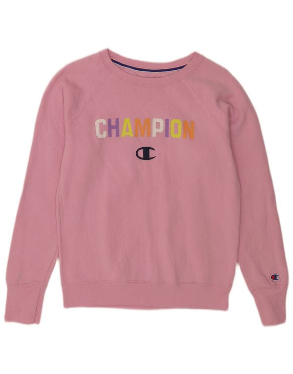 Champion Sweat-shirt graphique pour femme UK 10 Petit Rose Polyester
