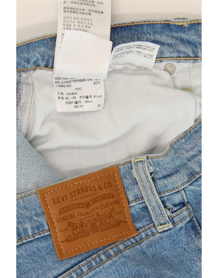 Levi's Short En Jean Ribcage Femme W32 Large Bleu Coton