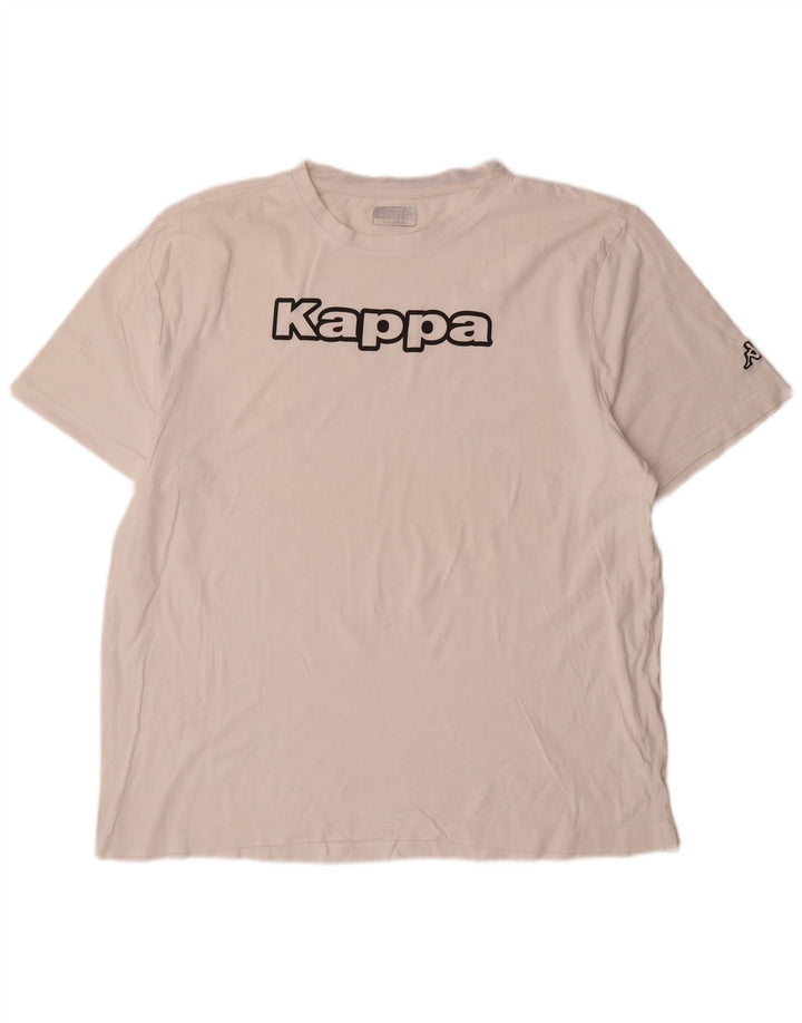 Kappa T-Shirt Graphique Homme Top 2XL Blanc