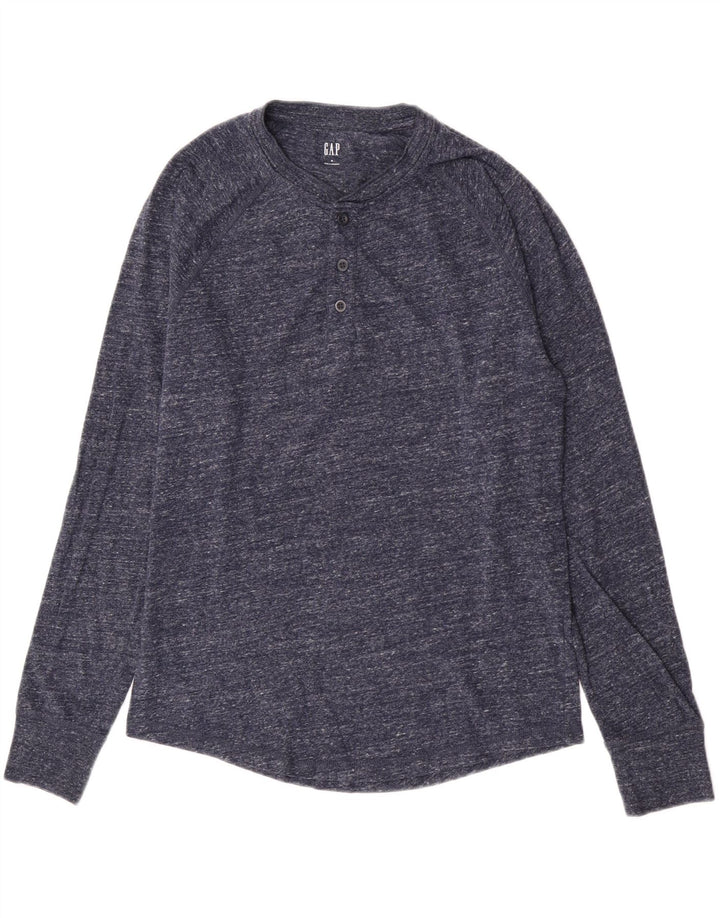 Gap Haut Homme Manches Longues Bleu Marine Moyen Moucheté Coton