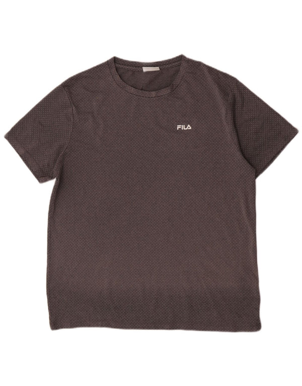 Fila T-Shirt Homme Haut Large Gris Polyester