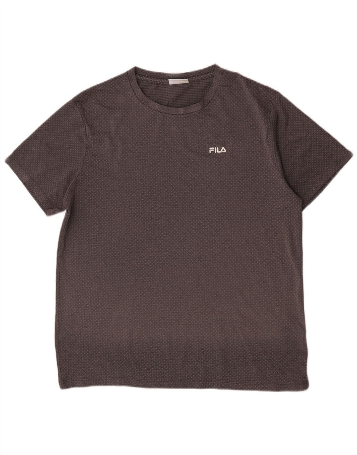 Fila T-Shirt Homme Haut Large Gris Polyester