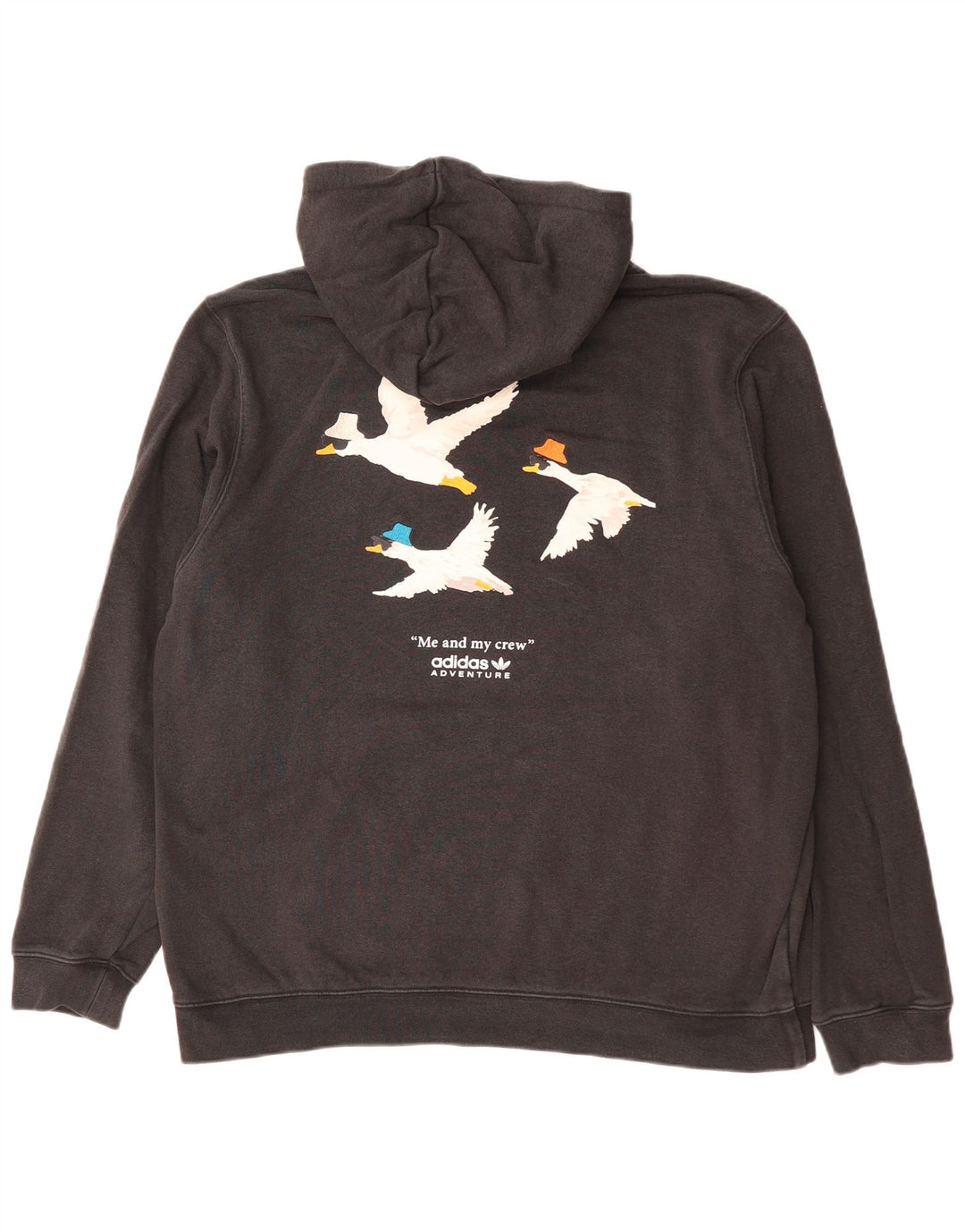 ADIDAS Pull à capuche Adventure Graphic pour homme XL en coton noir