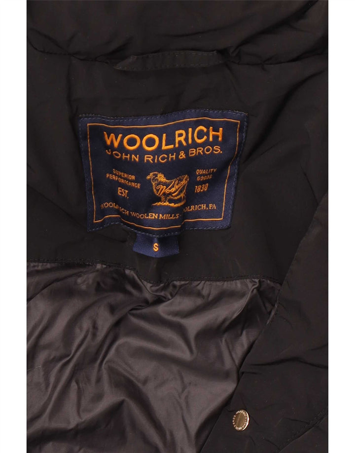 Woolrich Veste matelassée à capuche pour femme UK 10 Small Noir Polyester