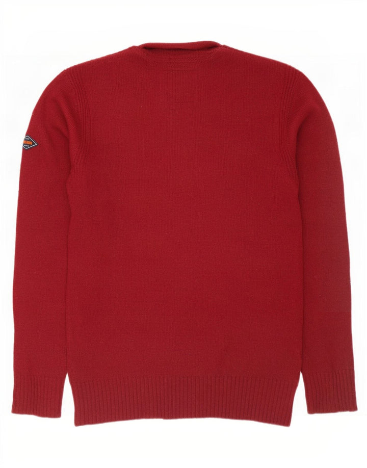 Superdry Pull Ras du Cou Homme Rouge Moyen Lambswool