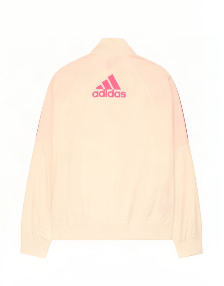 Adidas Veste de Survêtement Fille 14-15 Ans Blanc Cassé Polyester