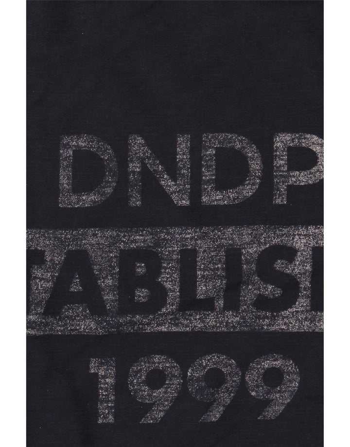 Dondup T-Shirt Graphique Homme Bleu Marine Moyen Coton
