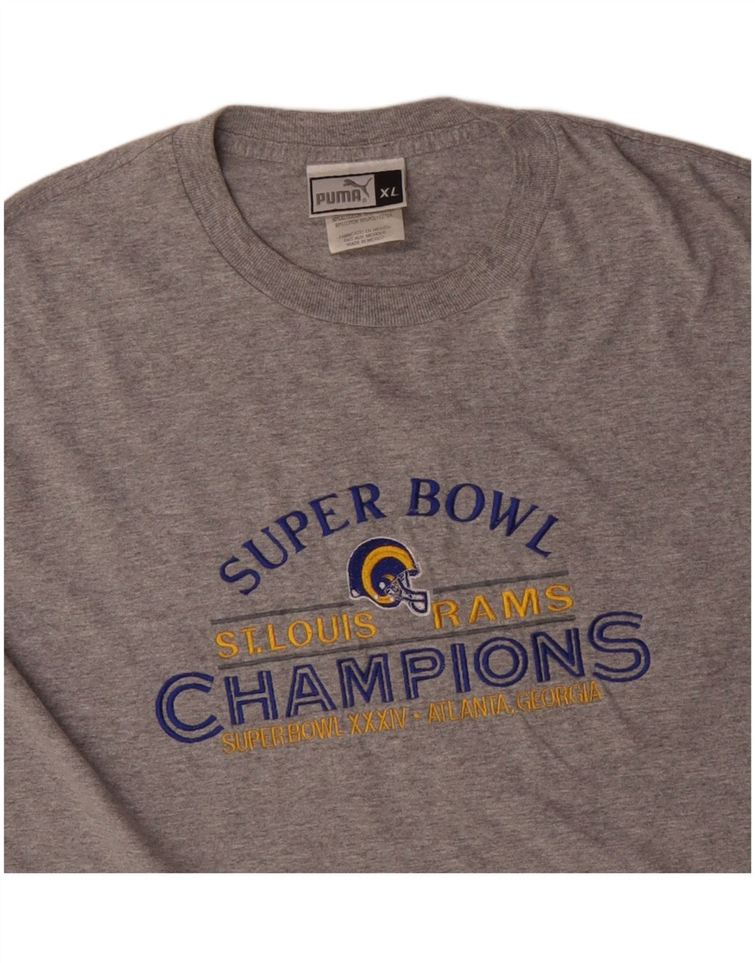 PUMA Haut graphique à manches longues pour homme XL Gris Coton