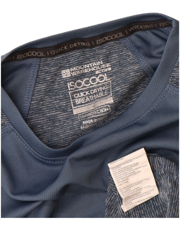Mountain Warehouse Haut à manches longues pour homme en polyester color block bleu moyen