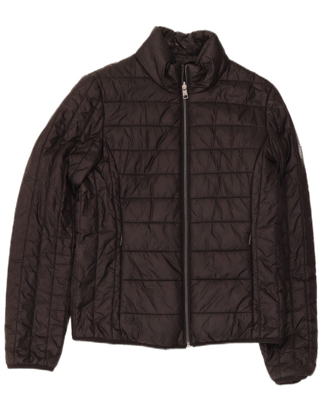 Calvin Klein Jeans Veste réversible pour femme UK 14 Medium Noir Polyamide
