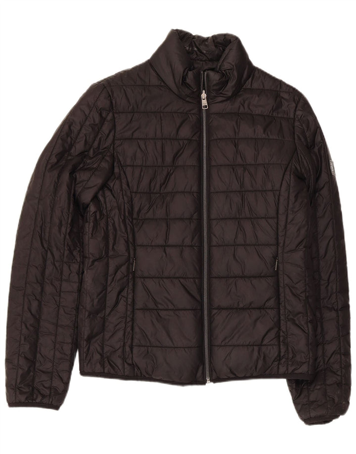 Calvin Klein Jeans Veste réversible pour femme UK 14 Medium Noir Polyamide