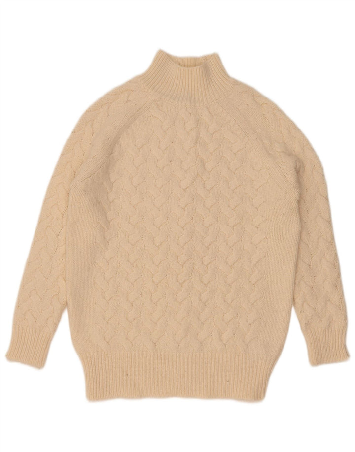 Marks & Spencer Pull col roulé pour femme UK 10 Small Beige