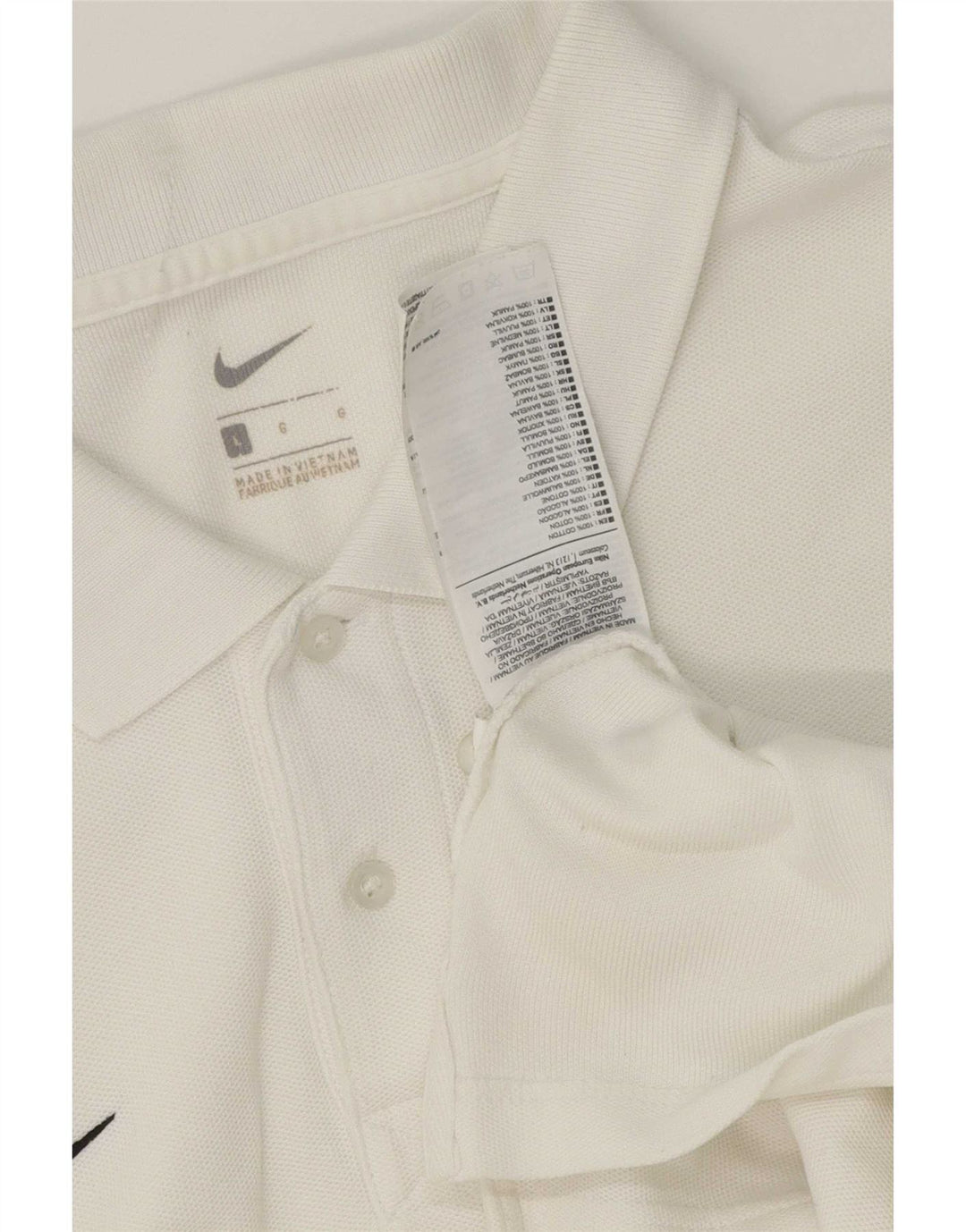 Nike Polo Homme Grand Blanc Coton