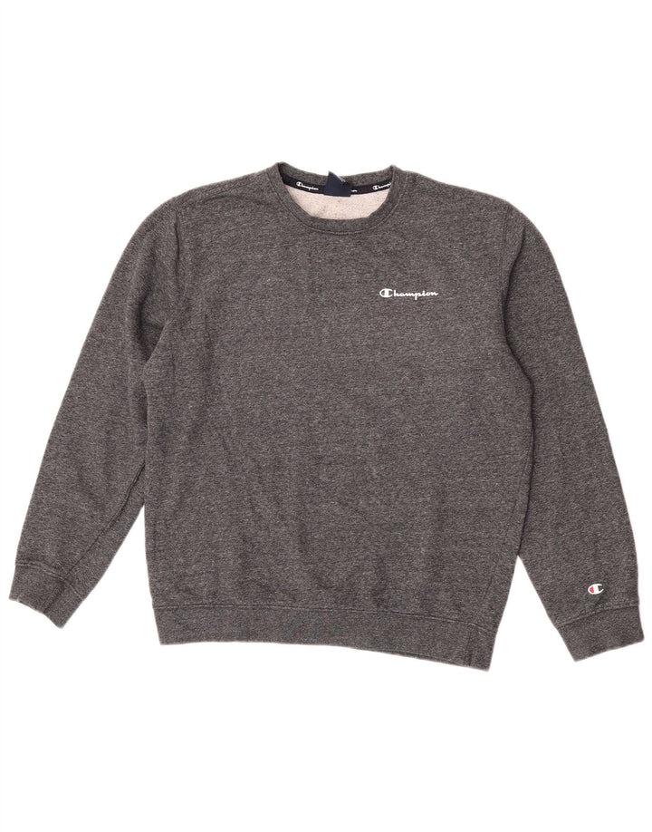 Champion Sweat-Shirt Homme Gris Moyen Moucheté
