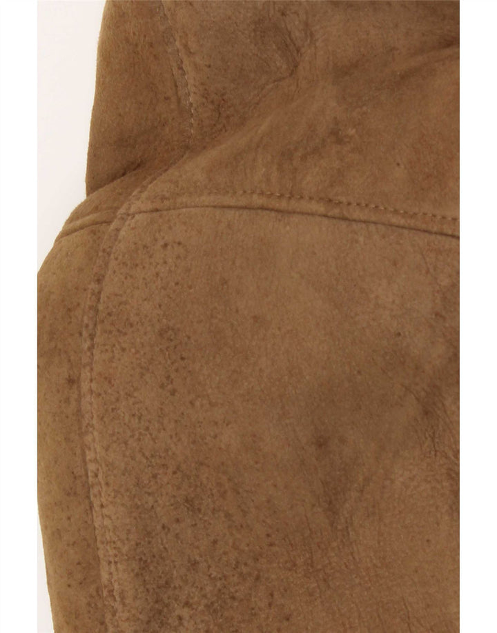 veste en peau de mouton vintage pour hommes IT 50 Large Brown