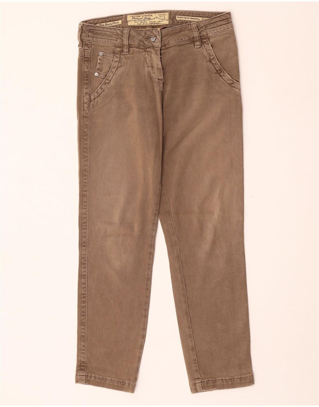 Jacob Cohen Jean slim sur mesure pour femme W27 L28 en coton marron