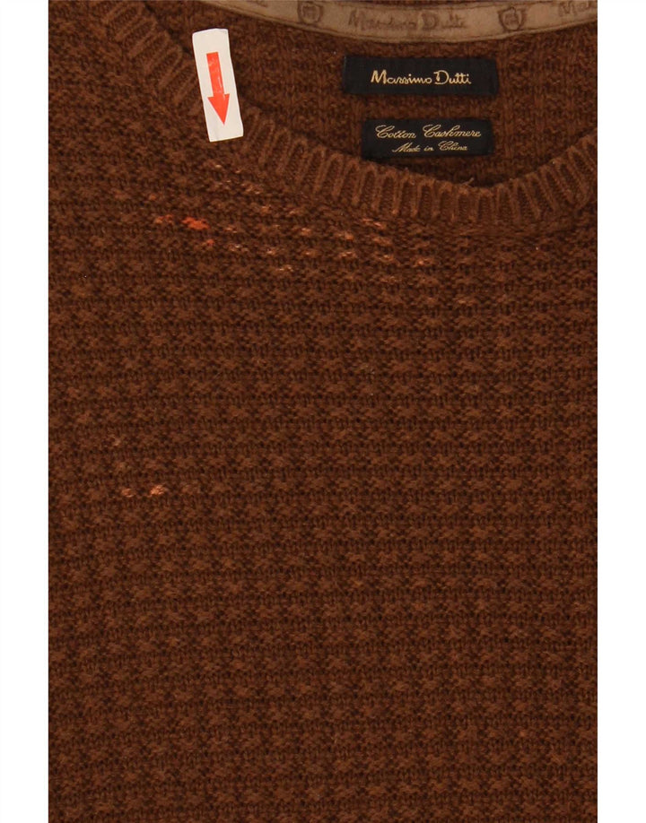 Massimo Dutti Pull à col rond pour homme XL en coton marron