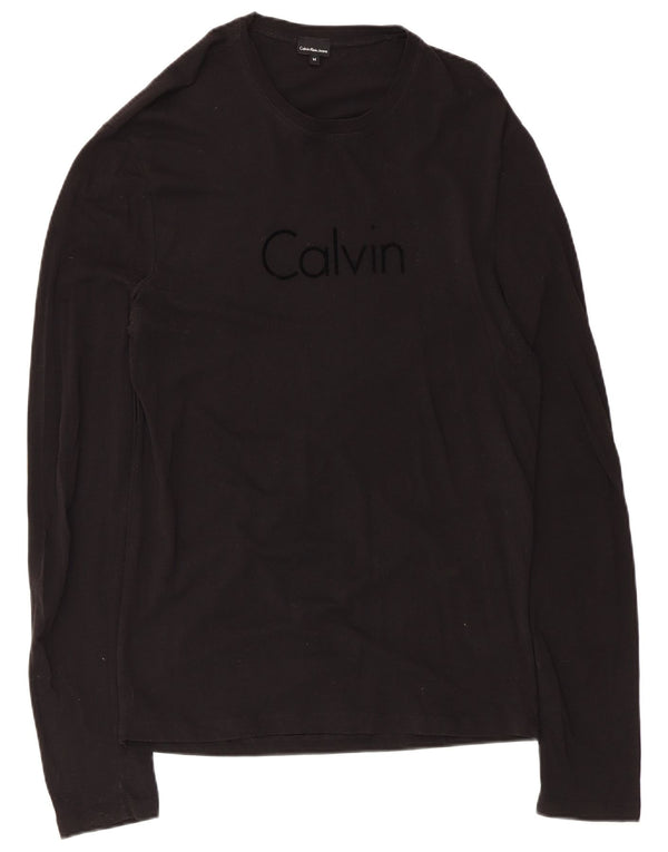 Calvin Klein Jeans Haut Graphique à Manches Longues Homme Noir Moyen