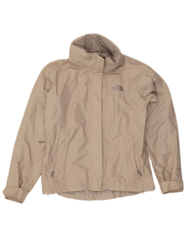 The North Face Veste de pluie surdimensionnée à capuche pour femme UK 10 Petit nylon beige