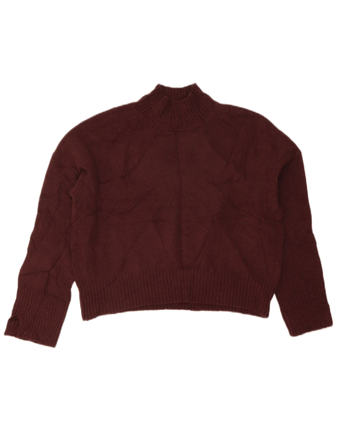 Whistles Pull court à col roulé pour femme UK 14 Laine marron moyen